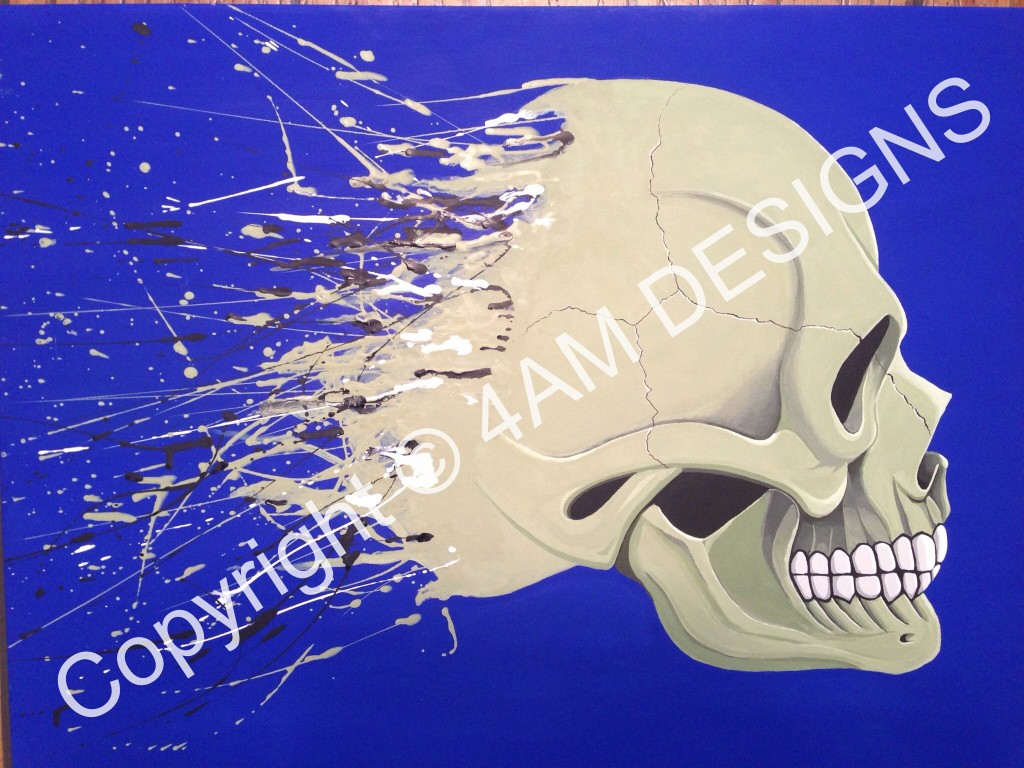 Abstract Skull 18x24 Acrylic Wrapped $150
